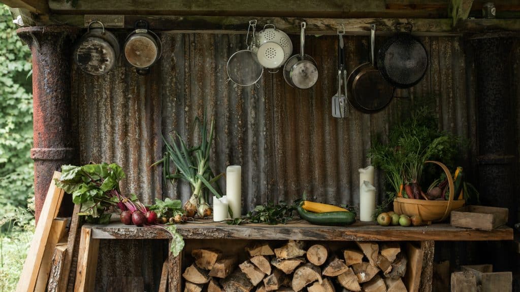 Outdoor cooking at Boconnoc