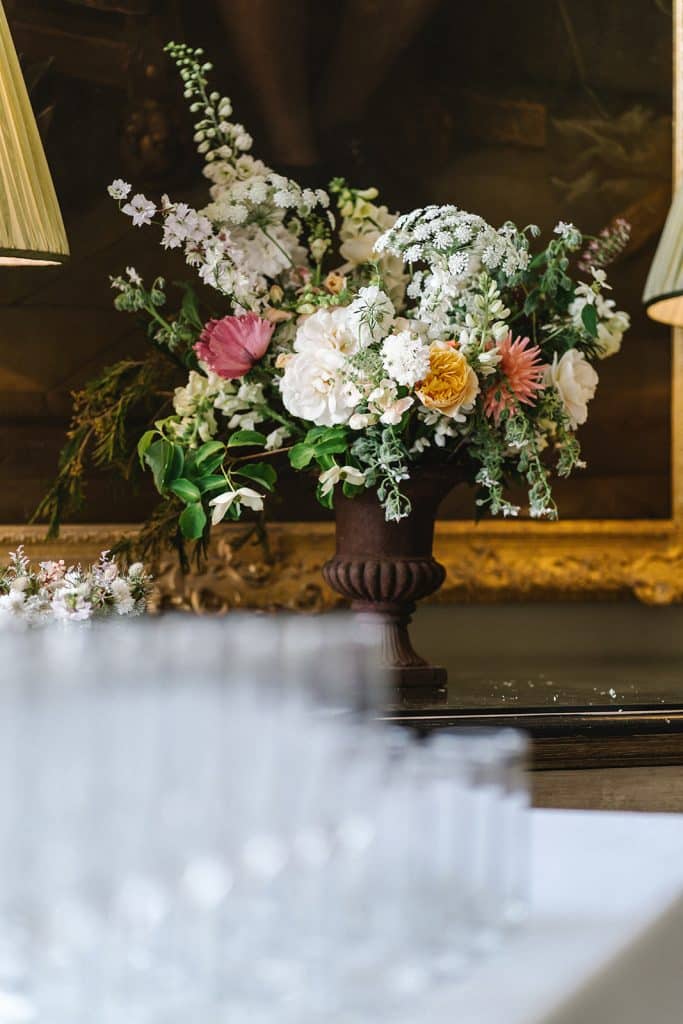 flowers in a vase on a table