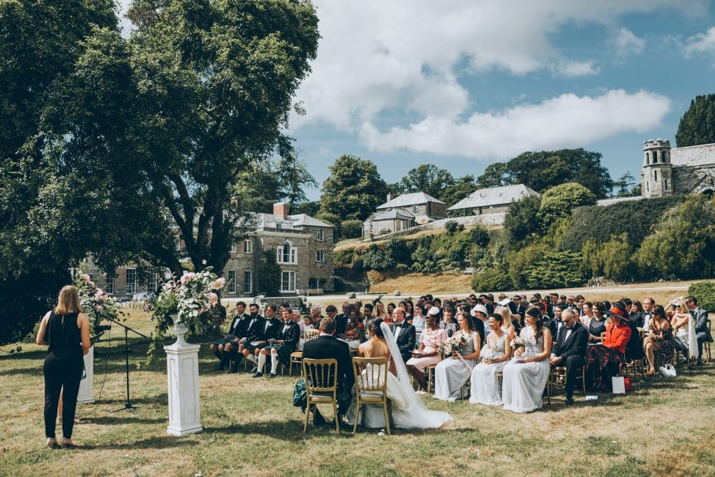 Boconnoc Estate outdoor wedding ceremony